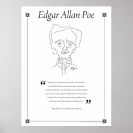 Edgar Allan Poe - Poster de Cotação de Escrevendo
