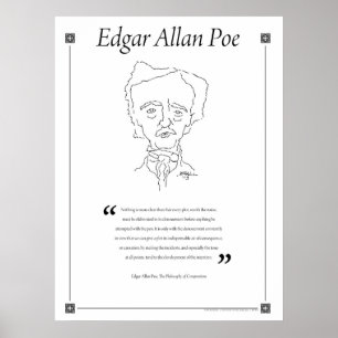 Edgar Allan Poe - Poster de Cotação de Escrevendo