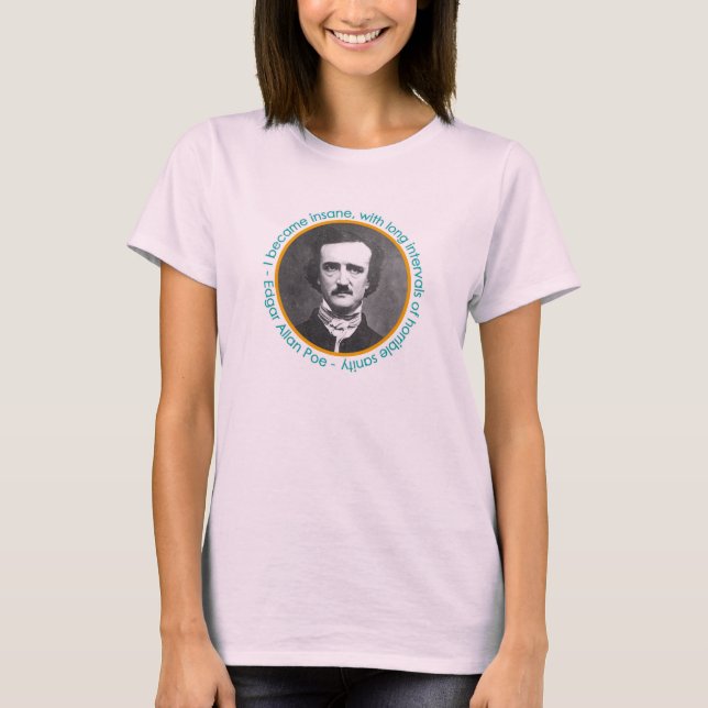 Edgar Allan Poe Retrato Com Camisa De Cotação (Frente)
