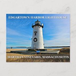 Edgartown Harbor Lighthous, cartão postal de Massa