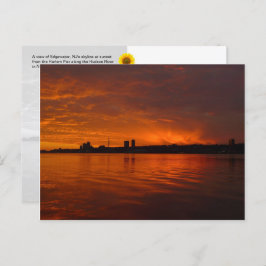 Edgewater, NJ Skyline - cartão postal H