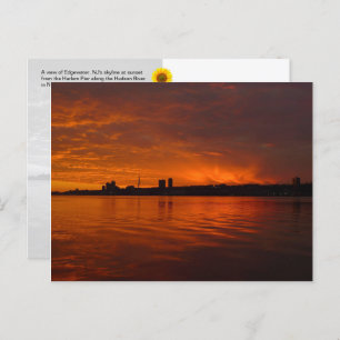 Edgewater, NJ Skyline - cartão postal H