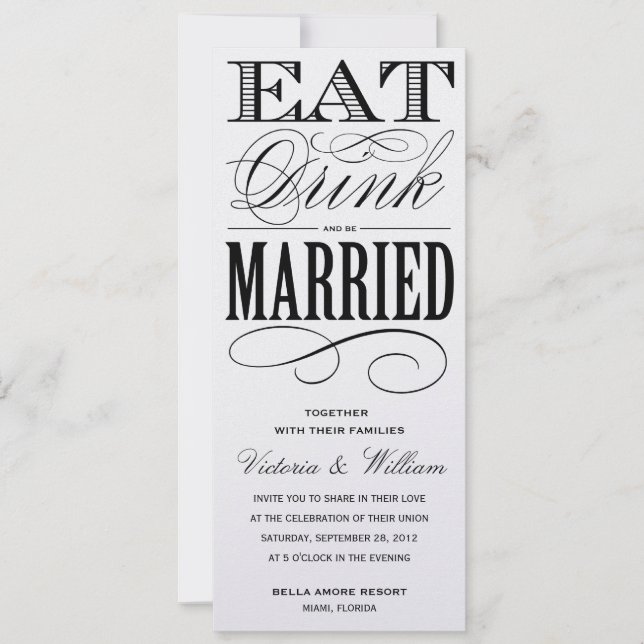 EDIÇÃO DO INVERNO SHIMMER| CONVITE DE CASAMENTO (Frente)