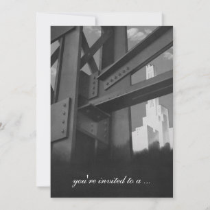 Edifício de Arranha-Céus Vintage, Convite de Apose