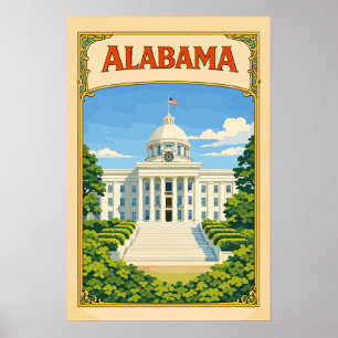 Edifício do Capitólio de Montgomery Poster do Al