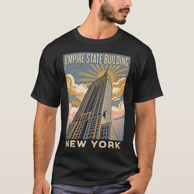 Edifício Empire State Nova York Camisa de Viagem V (Frente)