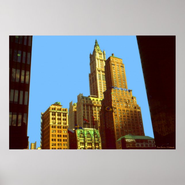 Edifício New York Woolworth - Impressão de Arte Di (Frente)