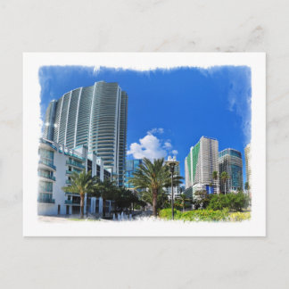 Edifícios do alto escalão de Miami - Cartão postal