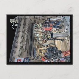 Edinburgh, cartão postal da Estação de Waverley na