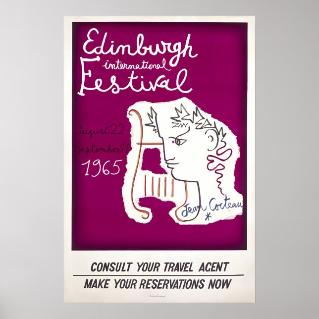 Edinburgh Festival Vintage Poster Prints (Frente)