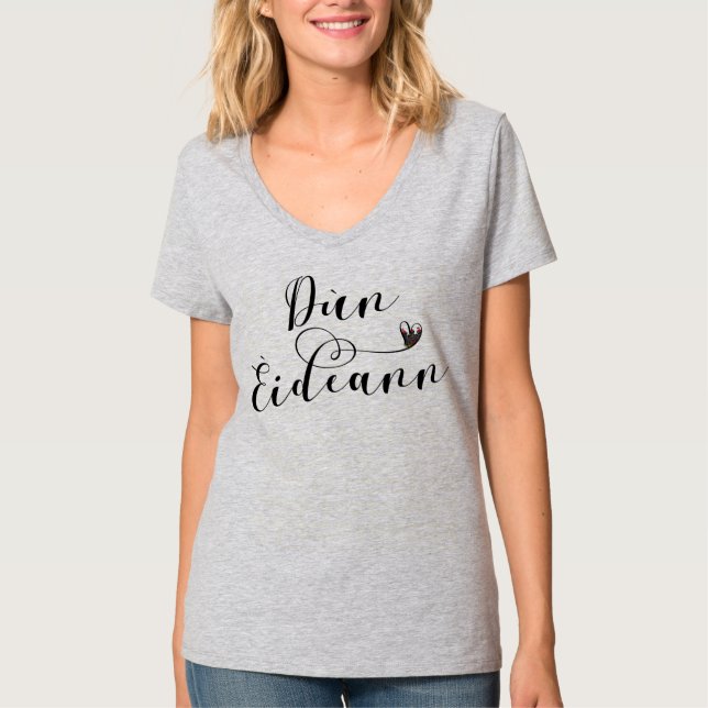 Edinburgh Flag Heart, Dùn Èideann T-Shirt (Frente)