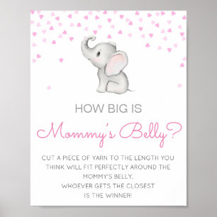 Editable How Big is Mommy's Belly Game Poster