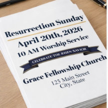 Editable Resurrection Sunday Church Flyer