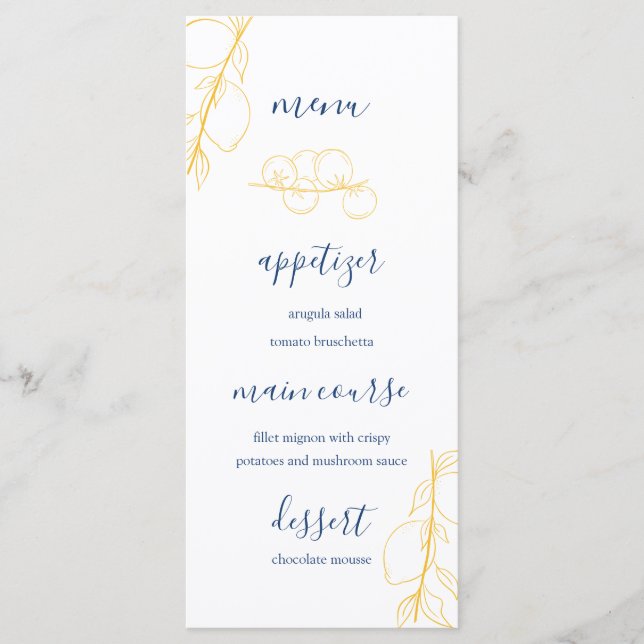 Editable Wedding Menu (Frente)