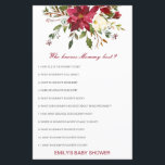 Editable Who Knows Mommy Best Baby Shower Game<br><div class="desc">Editable Who Knows Mommy Best Baby Shower Game christmas baby shower,  winter baby shower,  christmas leaves,  christmas games, </div>
