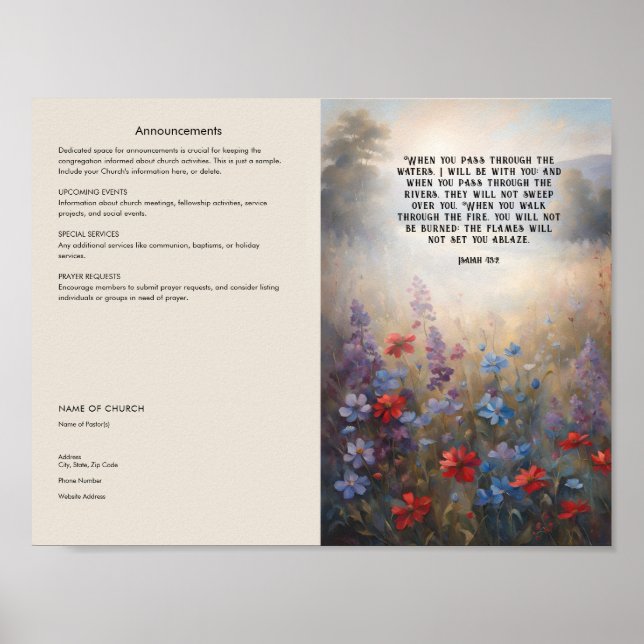 Editar, Baixar Poster de Boletins de Igreja (Frente)