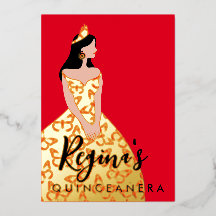 Editar Cores de Pele e Cabelo Quinceañera Foil Con