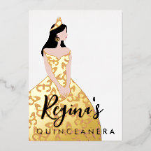 Editar Cores de Pele e Cabelo Quinceañera Foil Con