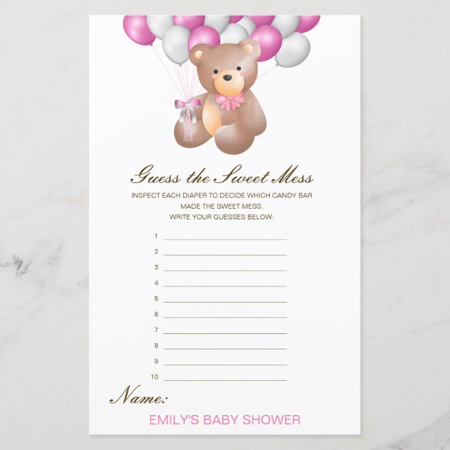 Editável, acho a doce Mess, Fralda suja (Frente)