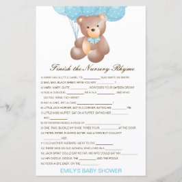 Editável Complete a Rima Infantil com Resposta