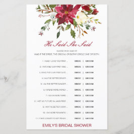 Editável Ele Disse Que Disse Jogo De Chá de casame