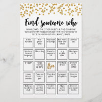 Editável Encontre Alguém que Jogo Jogo Jogo Bingo
