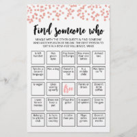 Editável Encontre Alguém que Jogo Jogo Jogo Bingo