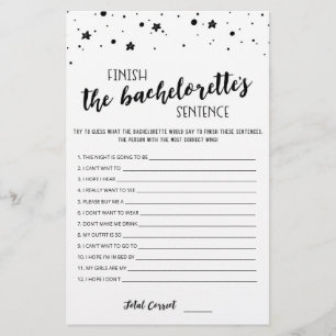 Editável Finalizar o Jogo de Frase da Bachelorett