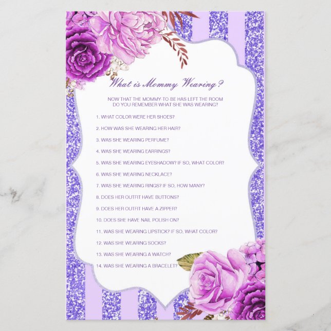 Editável O que é Jogo de Chá de fraldas de Veste d (Frente)