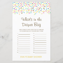 Editável O que há no jogo de Chá de fraldas da Fra