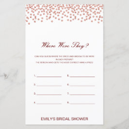 Editável Onde eles estavam no jogo de Chá de panel