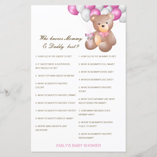 Editável que conhece melhor Mamãe e Pai (Frente)