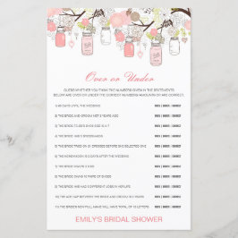 Editável sobre ou sob jogo de Chá de panela