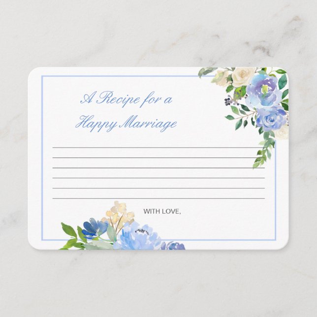 Editável uma receita para um cartão de casamento f (Frente)