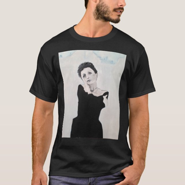 Edith Piaf Portrait Painting Classic T-Shirt (Frente)