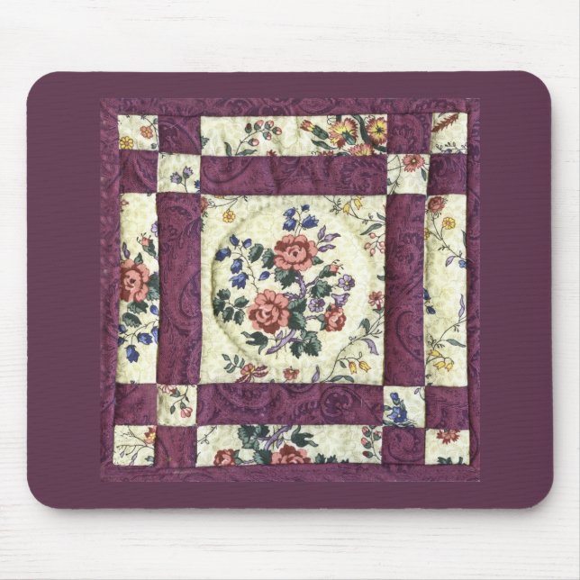 Edredão floral Mousepad (Frente)