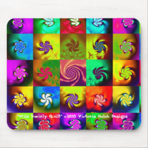"EDREDÃO SELVAGEM de SWIRLY", Mousepad