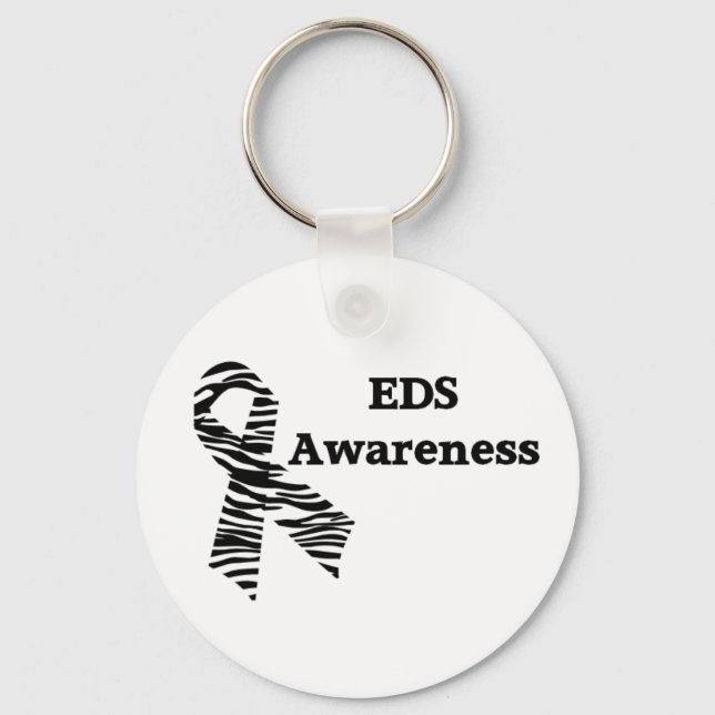 EDS Awarness Zebra Ribbon White Chaveiro (Frente)