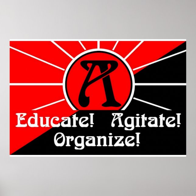 educar o agitate a organizar a poster (Frente)