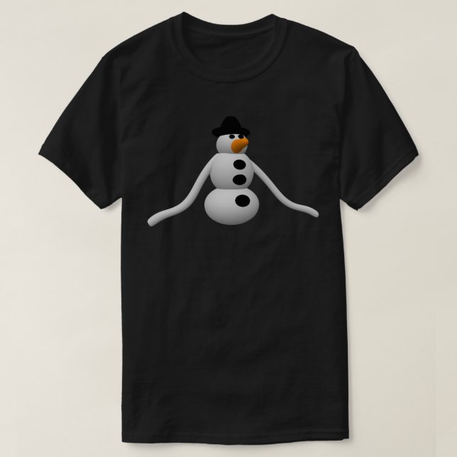 EdukayFUN snowman T-shirt (Frente do Design)