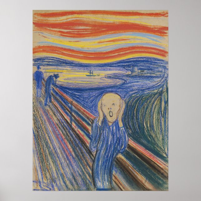 Edvard Munch O Grito 1895 Impressão de Arte em Pas (Frente)