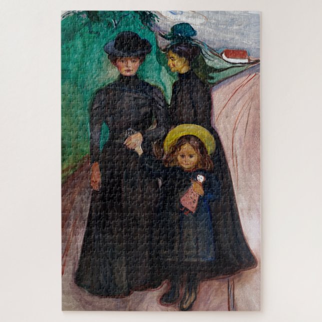 Edvard Munch - Quebra-Cabeça de Arte Fino da Famíl (Vertical)