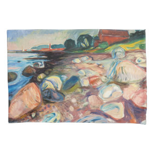 Edvard Munch - Shore com Casa Vermelha