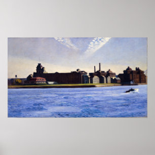 Edward Hopper Sea Poster artístico costeiro