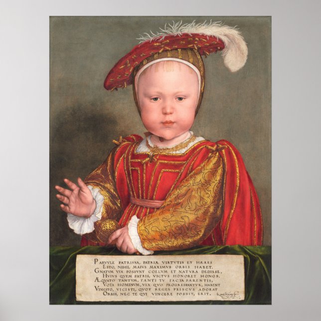 Edward VI - Hans Holbein Fine Art Poster (Frente)