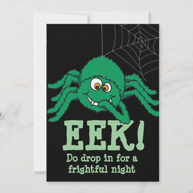Eek, grande convite para a festa de Halloween de a (Frente)