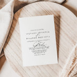 Eelegant Calliografia Convite De Casamento Espanho<br><div class="desc">Esta elegante caligrafia é perfeita para um casamento rústico. O design simples e na moda apresenta a tipografia de script clássico e rico em preto e branco.</div>