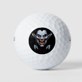 Eerie Vampire Face Golf Balls