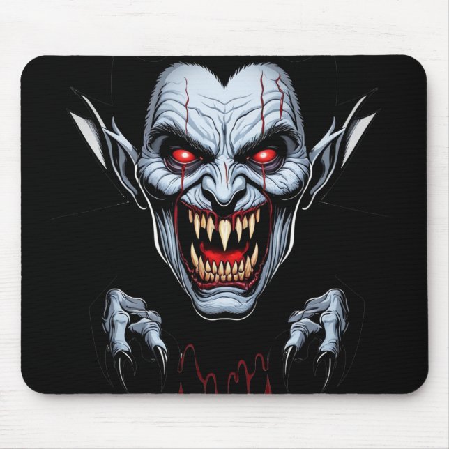 Eerie Vampire Face Mousepad (Frente)
