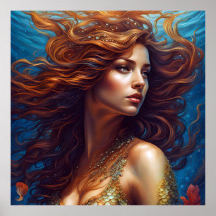 Eetérea Sereia Art Impressão Fantasy Underwater Se